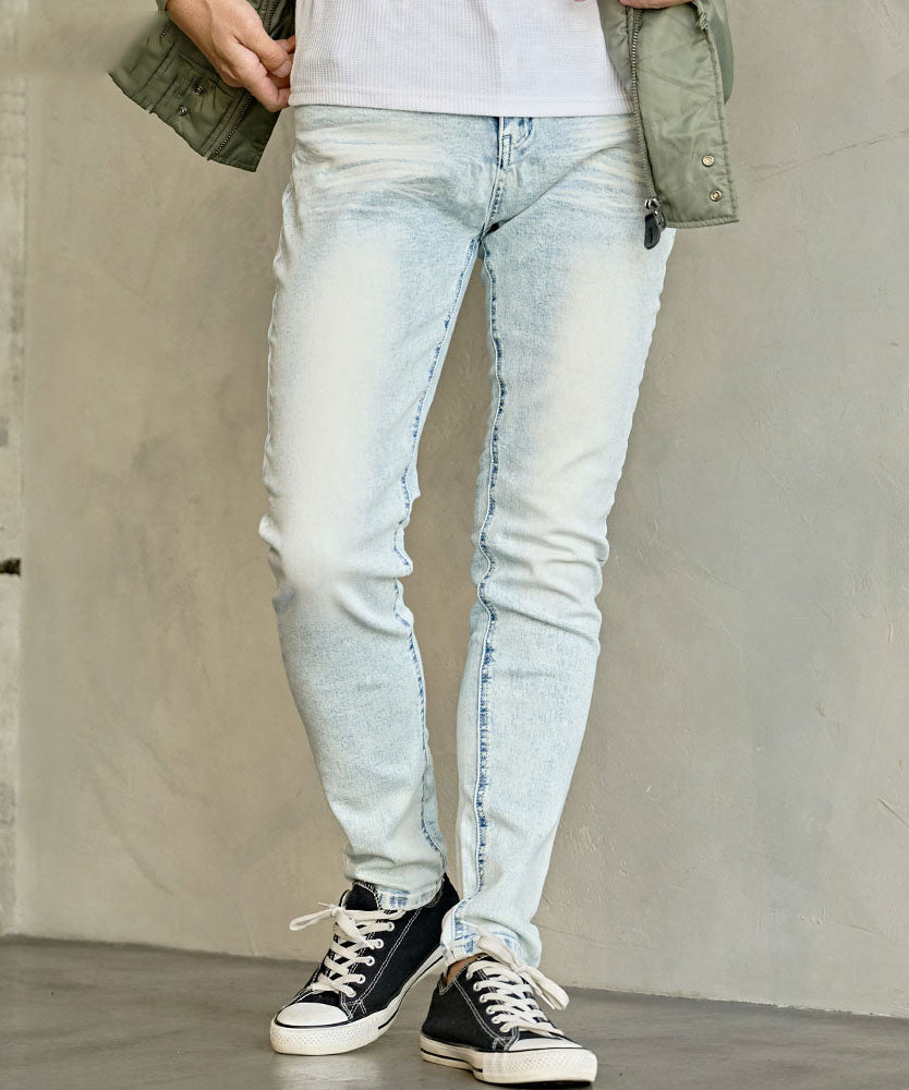 キャバリア CavariA CavariA デニムケミカルスキニー （BLU(ブルー)） BLU(ブルー)