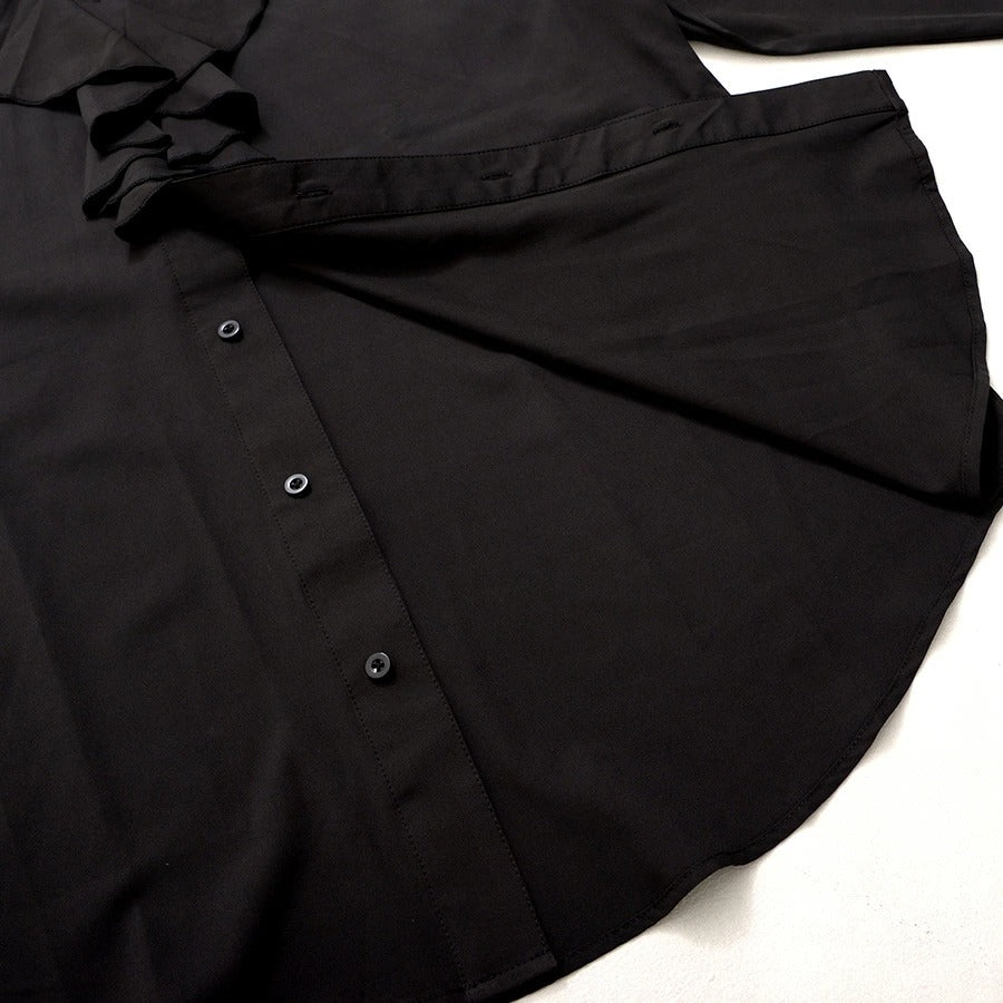 キャバリア CavariA CavariA フリル長袖シャツ （BLK(ブラック)） BLK(ブラック)