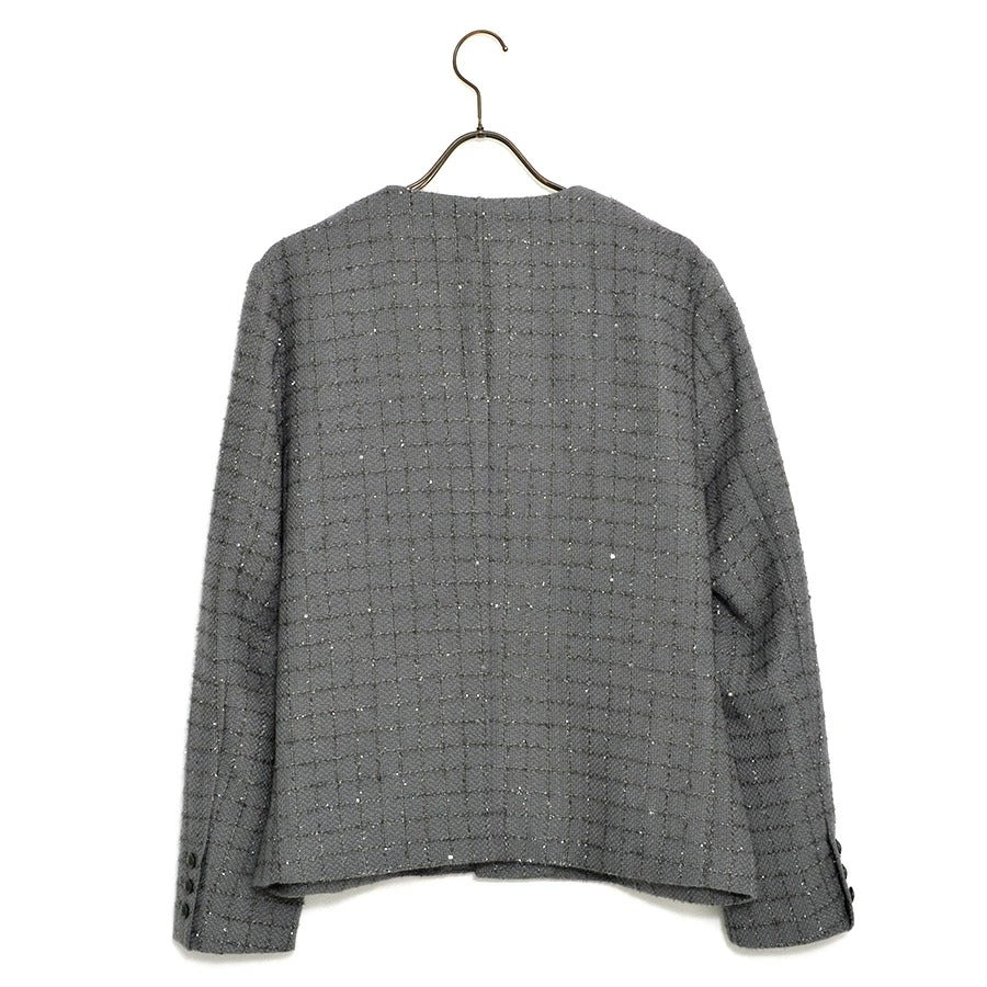 キャバリア CavariA CavariA ツイードノーカラーJKT （GRY(グレー)） GRY(グレー)