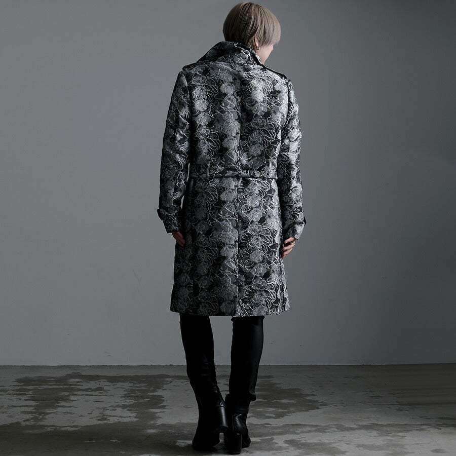 キャバリア CavariA CavariA Wトレンチコート(ジャガードタイプ) （GRY(グレー)） GRY(グレー)