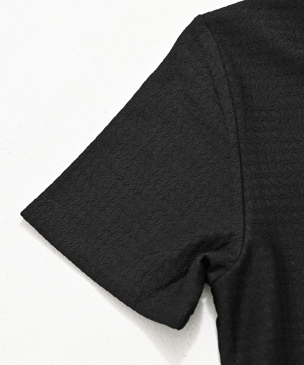 キャバリア CavariA CavariA ブリスター千鳥イタリアンカラー半袖ポロシャツ （90(BLK/ブラック)） 90(BLK/ブラック)