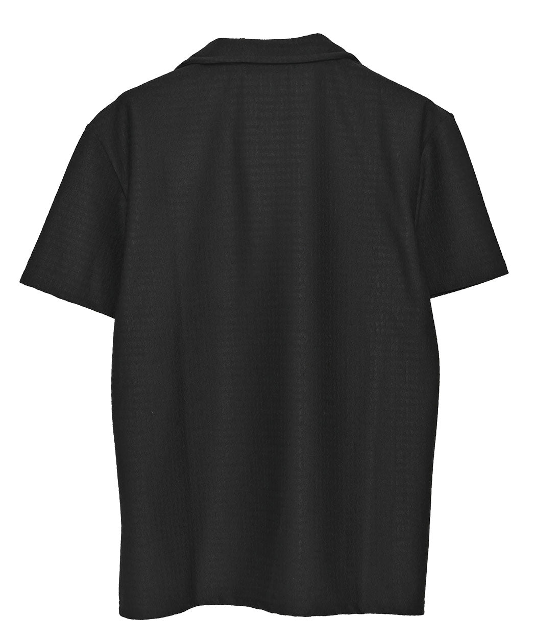 キャバリア CavariA CavariA ブリスター千鳥イタリアンカラー半袖ポロシャツ （90(BLK/ブラック)） 90(BLK/ブラック)