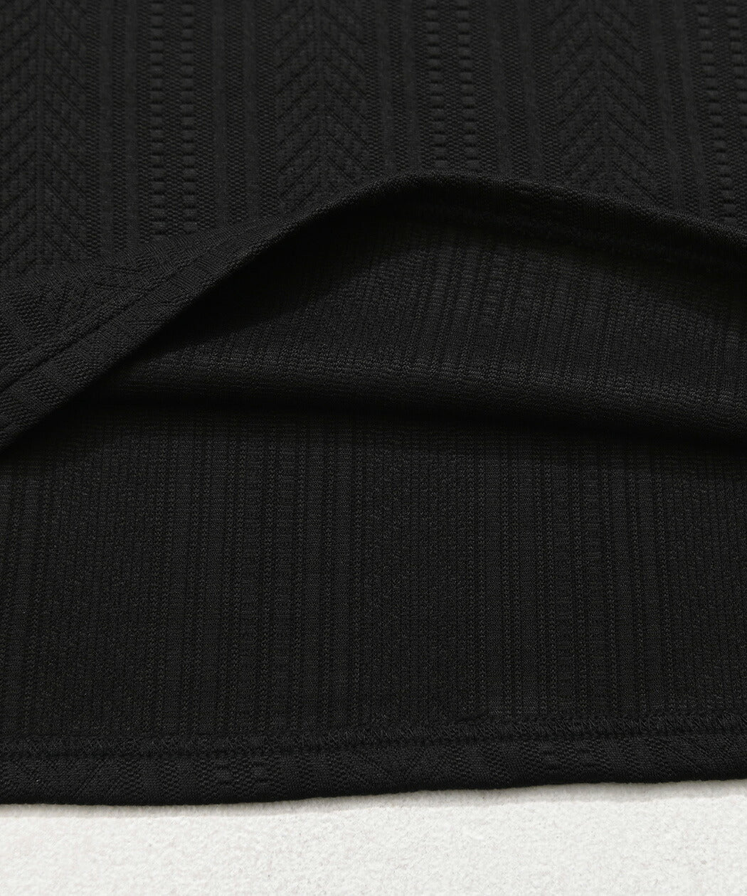 キャバリア CavariA CavariA 立体ストライプイタリアンカラー半袖ポロシャツ （70(NAVY/ネイビー)） 70(NAVY/ネイビー)