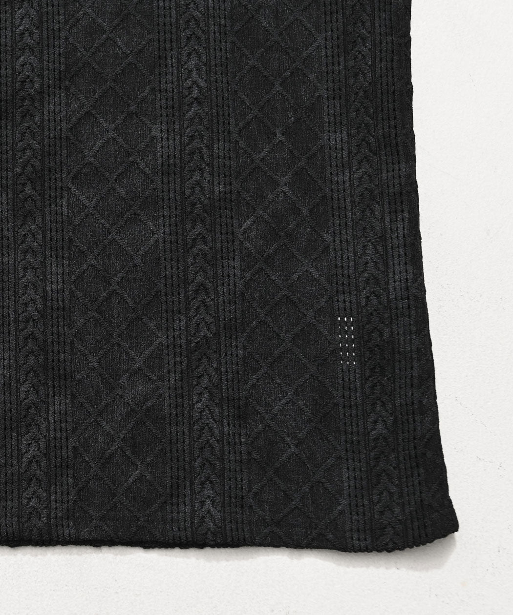 キャバリア CavariA CavariA 汚し加工格子ケーブル半袖VネックTEE （10(GRY/グレー)） 10(GRY/グレー)