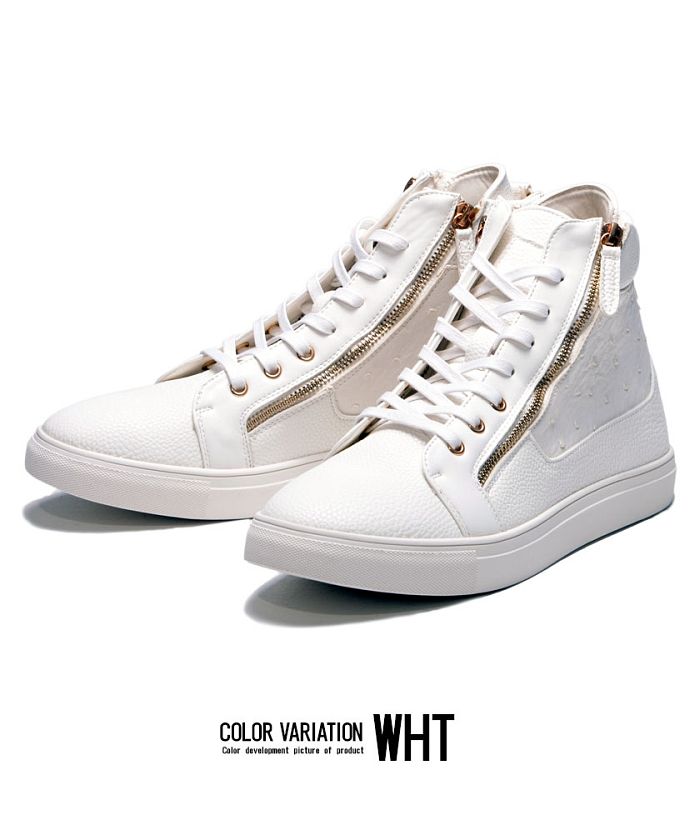 Silver Bullet Select SB Select SB select 【Silver Bullet Select】 Zip Design Fake Leather High Cut Sneakers