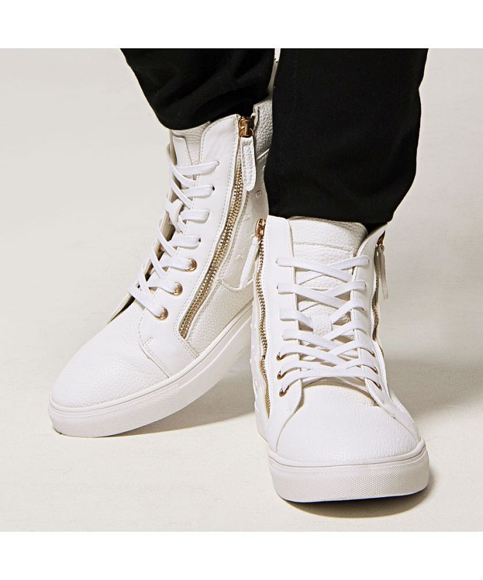 Silver Bullet Select SB Select SB select 【Silver Bullet Select】 Zip Design Fake Leather High Cut Sneakers