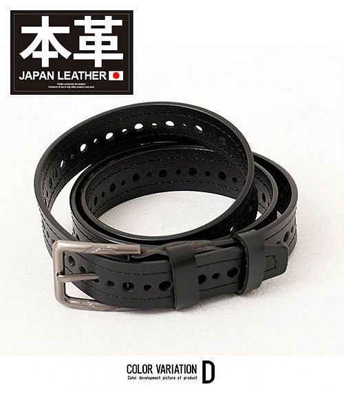 シルバーバレットセレクト SB Select SB select 本革ベルト メンズ 紳士ベルト ブランド オシャレ 大人 本革 レザー エンボス加工 パンチング加工 バックル シンプル リアルレザー ビジ （D(BLK/ブラック)） D(BLK/ブラック)