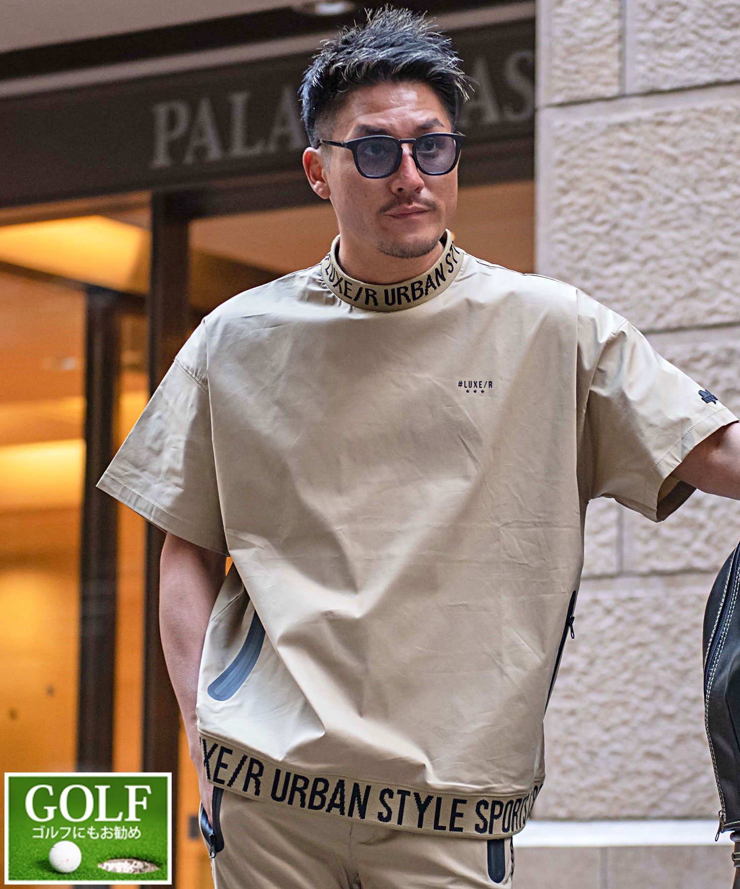 シルバーバレットセレクト SB Select LUXE/R ストレッチナイロンモックネック半袖Tシャツ ゴルフ （4-2(BEG/ベージュ)） 4-2(BEG/ベージュ)