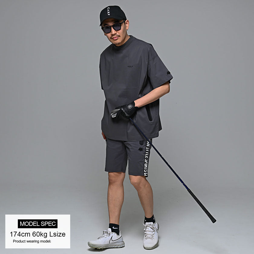 シルバーバレットセレクト SB Select LUXE/R ストレッチナイロンモックネック半袖シャツ ゴルフ 止水 （4-4(BLK/ブラック)） 4-4(BLK/ブラック)