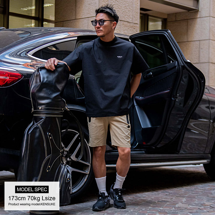 シルバーバレットセレクト SB Select LUXE/R ストレッチナイロンモックネック半袖シャツ ゴルフ 止水 （4-4(BLK/ブラック)） 4-4(BLK/ブラック)
