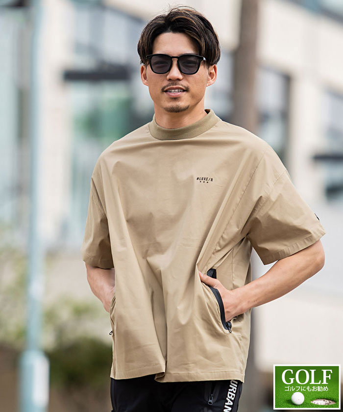 シルバーバレットセレクト SB Select LUXE/R ストレッチナイロンモックネック半袖シャツ ゴルフ 止水 （4-2(BEG/ベージュ)） 4-2(BEG/ベージュ)