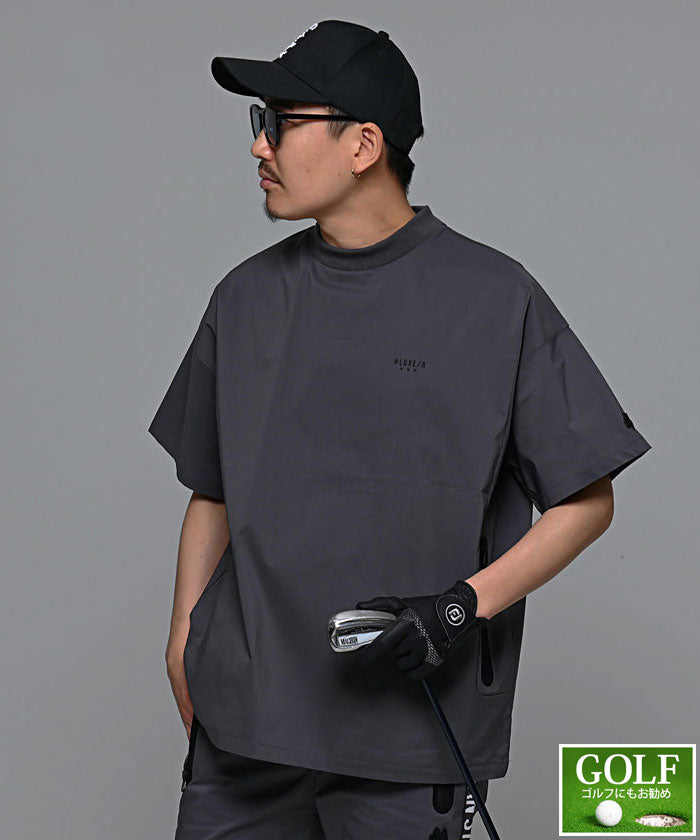 シルバーバレットセレクト SB Select LUXE/R ストレッチナイロンモックネック半袖シャツ ゴルフ 止水 （4-3(CHA/チャコール)） 4-3(CHA/チャコール)
