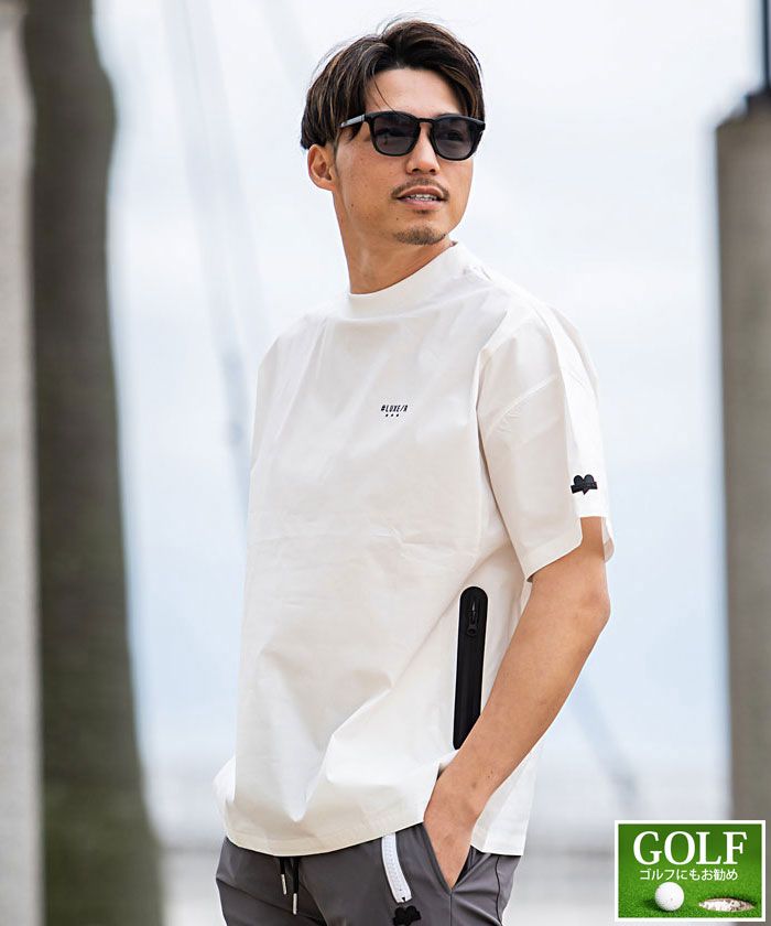 シルバーバレットセレクト SB Select LUXE/R ストレッチナイロンモックネック半袖シャツ ゴルフ 止水 （4-1(WHT/ホワイト)） 4-1(WHT/ホワイト)