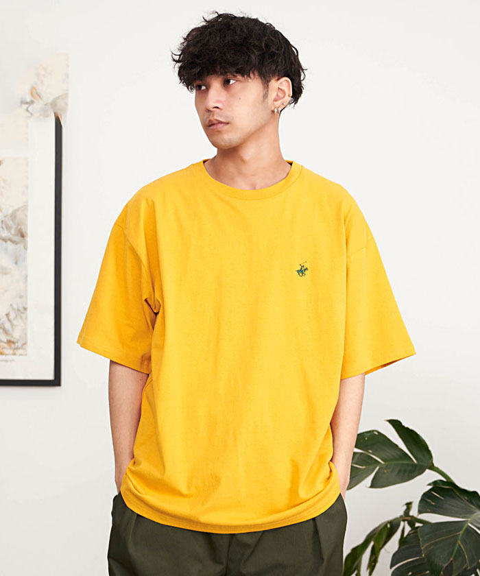 シルバーバレットセレクト SB Select BEVERLY HILLS POLO CLUB 天竺刺繍半袖Tシャツ,26(MUS/マスタード)