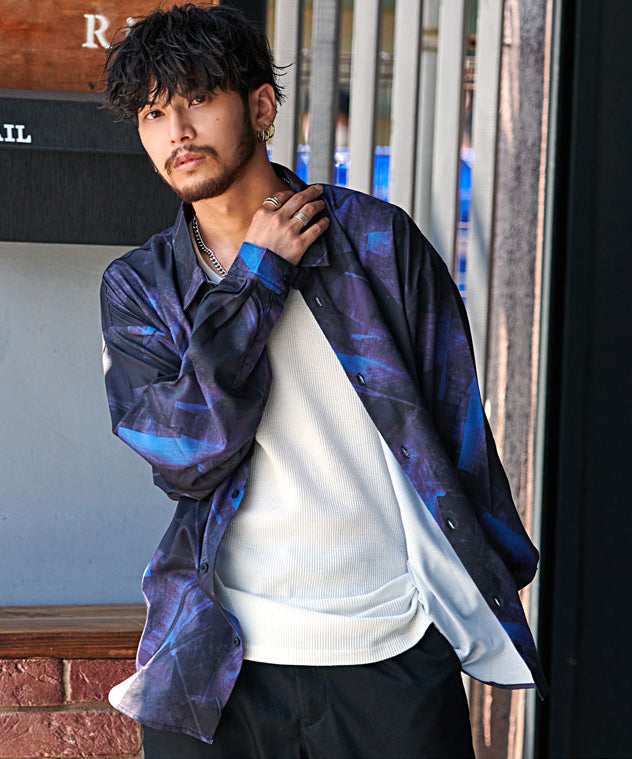シルバーバレットセレクト SB Select CIAO 総柄長袖とろみシャツ