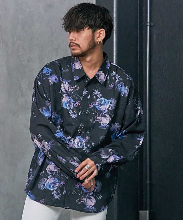 シルバーバレットセレクト SB Select CIAO 総柄長袖とろみシャツ
