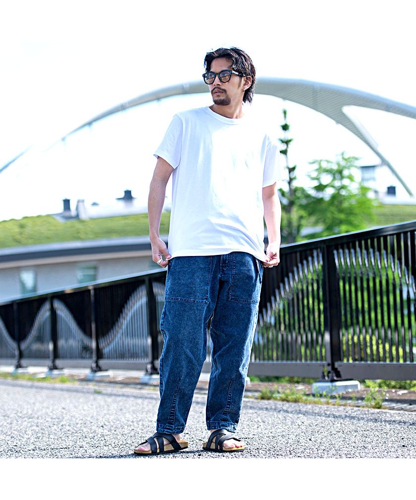 シルバーバレットセレクト SB Select GERRY UV加工アクティブストレッチルーズテーパードチノ&デニムパンツ