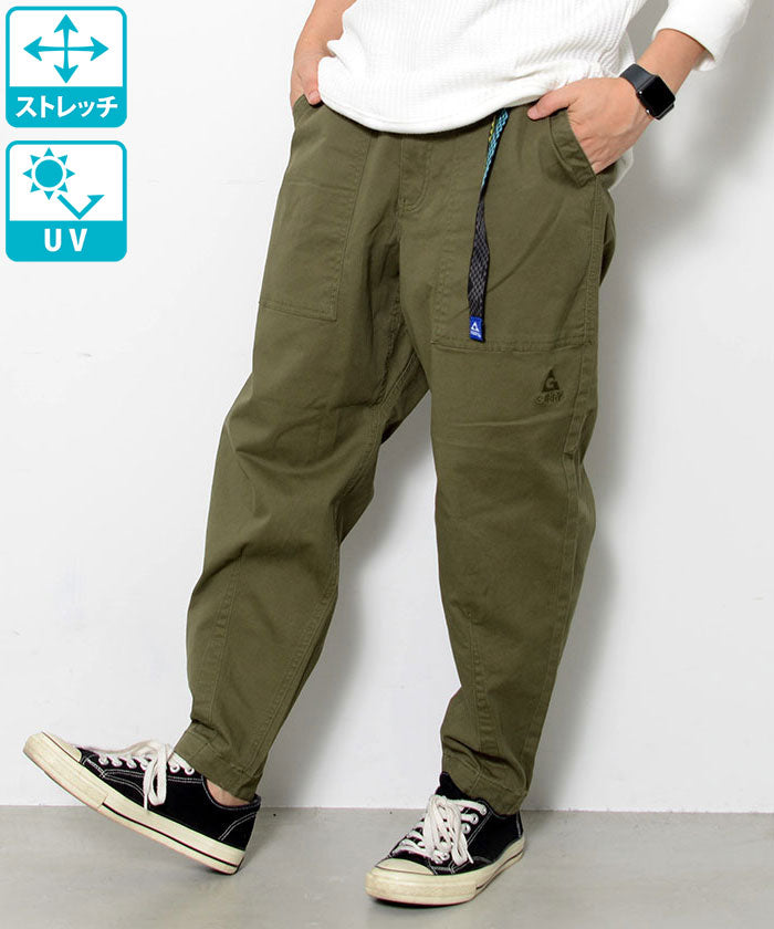 シルバーバレットセレクト SB Select GERRY UV加工アクティブストレッチルーズテーパードチノ&デニムパンツ,41(KHA/カーキ)
