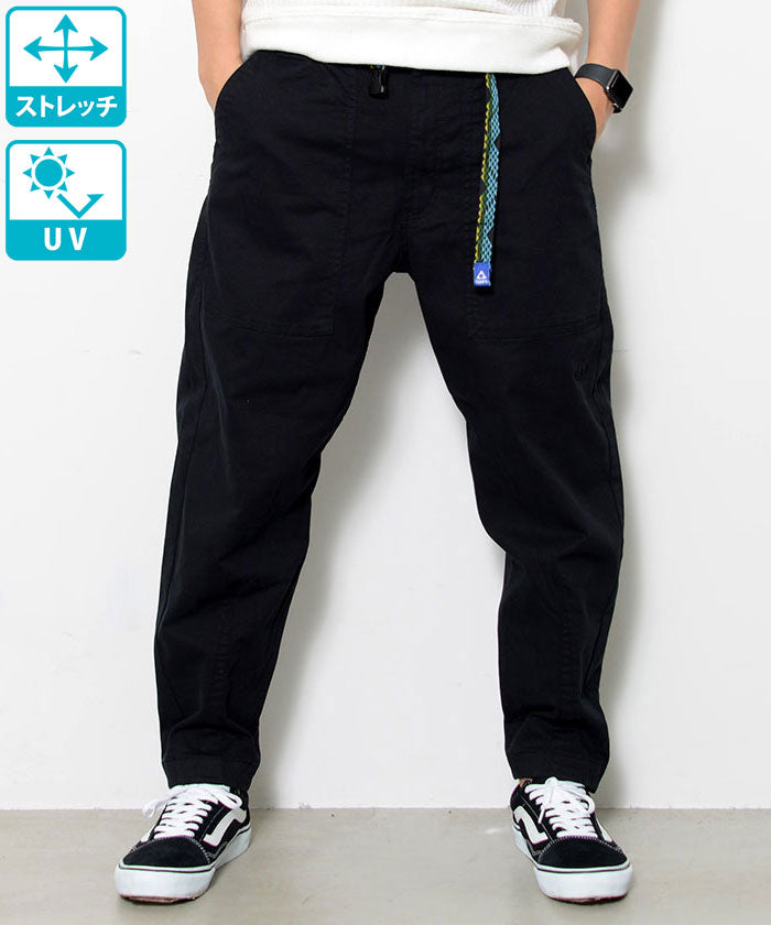 シルバーバレットセレクト SB Select GERRY UV加工アクティブストレッチルーズテーパードチノ&デニムパンツ,01(BLK/ブラック)