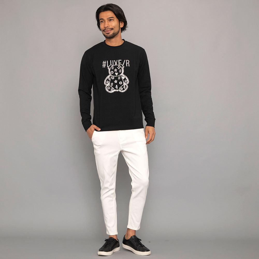 シルバーバレットセレクト SB Select LUXE/R クルーネック ベア天ラインストーンベアロンTEE （3-3(BLK/ブラック)） 3-3(BLK/ブラック)