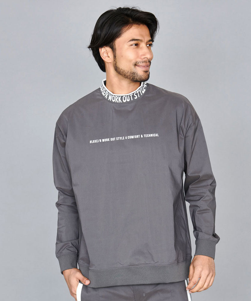 シルバーバレットセレクト SB Select LUXE/R ストレッチ布帛モックネックトレーナー （4-3(CHA/チャコール)） 4-3(CHA/チャコール)
