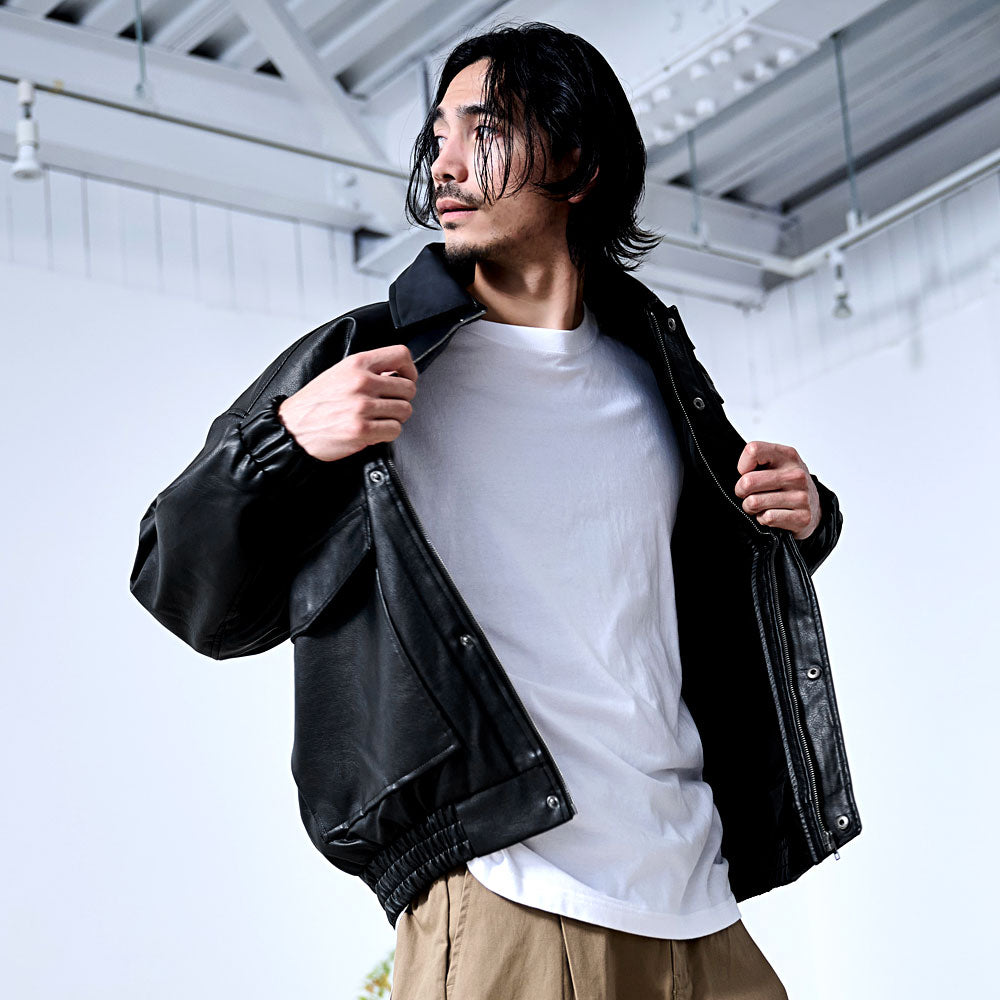 シルバーバレットセレクト SB Select SB select PUベジタブル加工A-2ブルゾン （09(BLACK/ブラック)） 09(BLACK/ブラック)