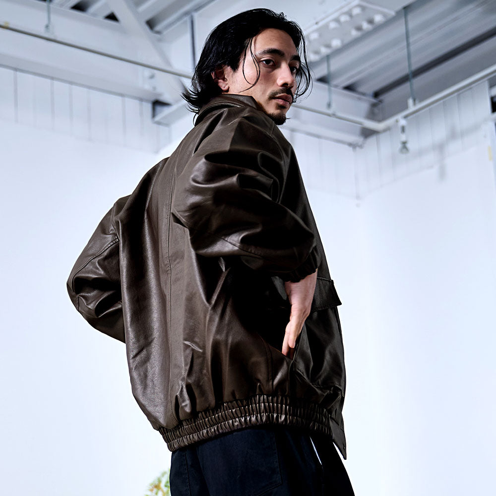 シルバーバレットセレクト SB Select SB select PUベジタブル加工A-2ブルゾン （09(BLACK/ブラック)） 09(BLACK/ブラック)