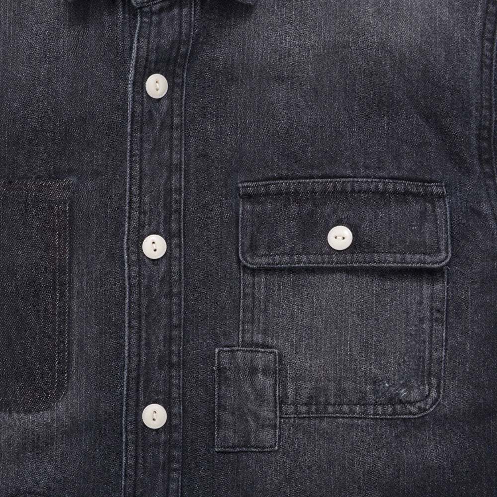 シルバーバレットセレクト SB Select ALCARZA ダメージデニム長袖シャツ （25(BLUE/ブルー)） 25(BLUE/ブルー)