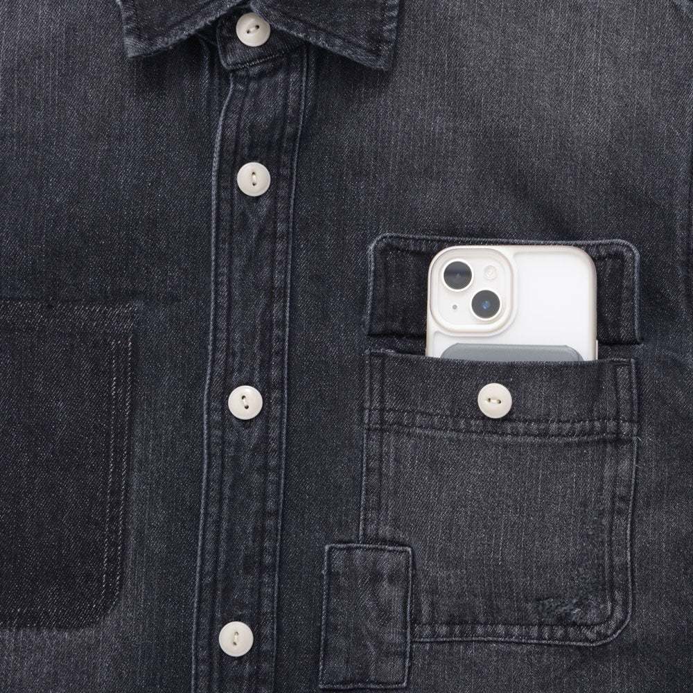 シルバーバレットセレクト SB Select ALCARZA ダメージデニム長袖シャツ （25(BLUE/ブルー)） 25(BLUE/ブルー)