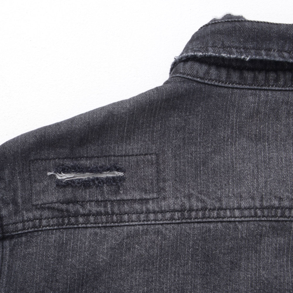 シルバーバレットセレクト SB Select ALCARZA ダメージデニム長袖シャツ （25(BLUE/ブルー)） 25(BLUE/ブルー)