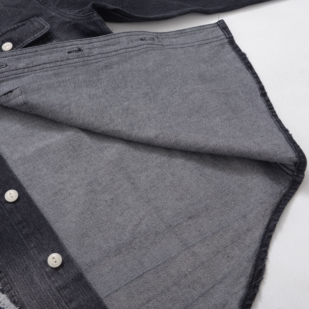 シルバーバレットセレクト SB Select ALCARZA ダメージデニム長袖シャツ （25(BLUE/ブルー)） 25(BLUE/ブルー)