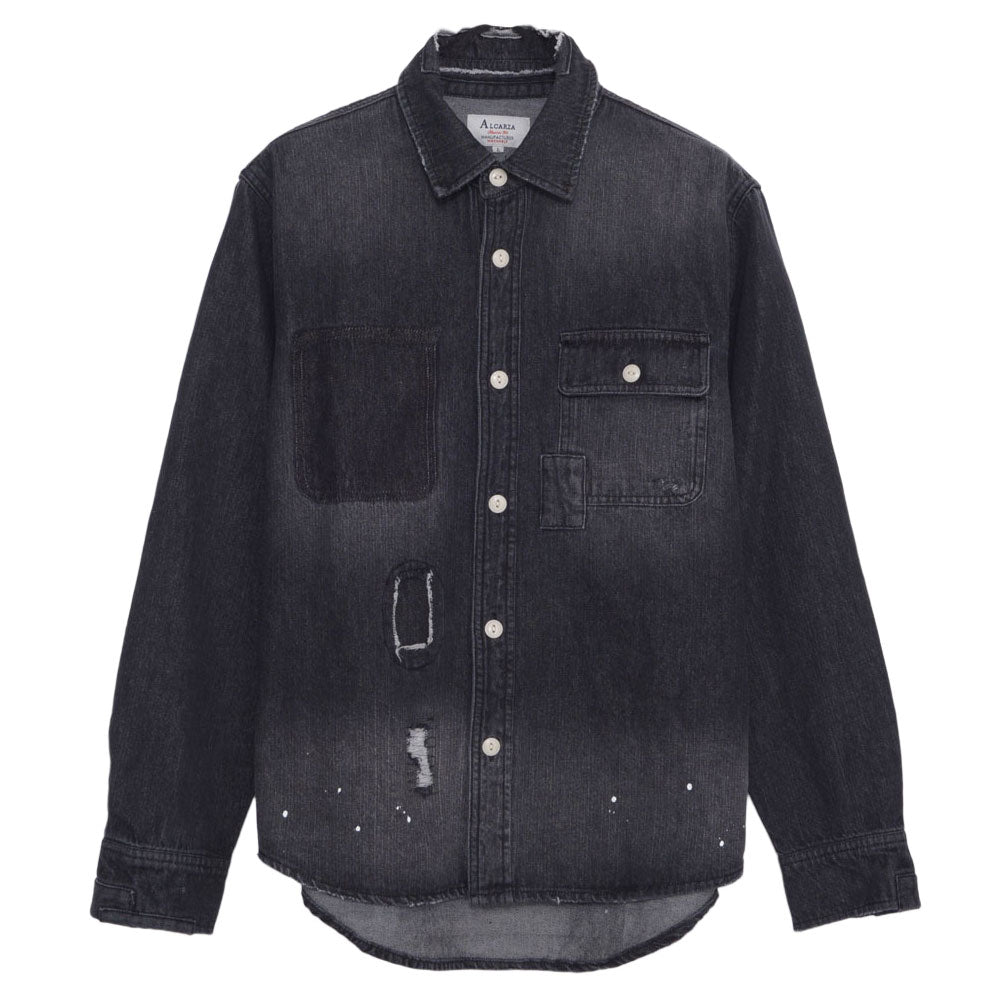 シルバーバレットセレクト SB Select ALCARZA ダメージデニム長袖シャツ （25(BLUE/ブルー)） 25(BLUE/ブルー)