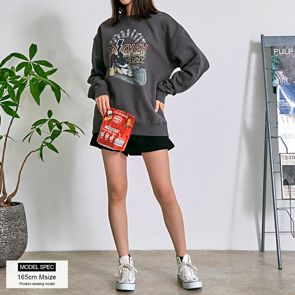シルバーバレットセレクト SB Select DISNEY ROCK USED風スウェット トレーナー （50(SUMIKURO/スミクロ)） 50(SUMIKURO/スミクロ)