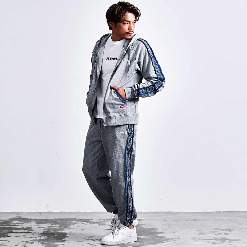 シルバーバレットセレクト SB Select LUXE/R デニムラインストーンラインジップパーカー （3-1(WHT/ホワイト)） 3-1(WHT/ホワイト)