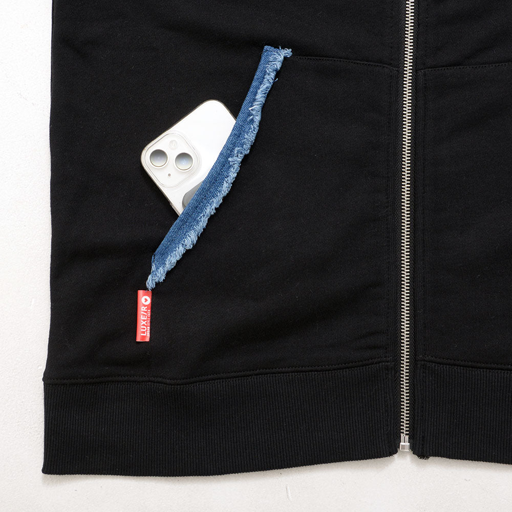 シルバーバレットセレクト SB Select LUXE/R デニムラインストーンラインジップパーカー （3-1(WHT/ホワイト)） 3-1(WHT/ホワイト)