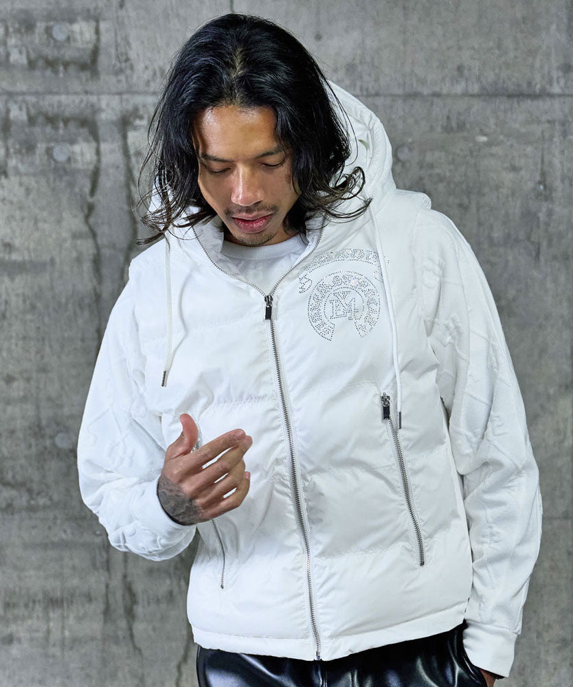 シルバーバレットセレクト SB Select LUXE/R サークル柄ラインストーンフード中綿ベスト （4-1(WHT/ホワイト)） 4-1(WHT/ホワイト)