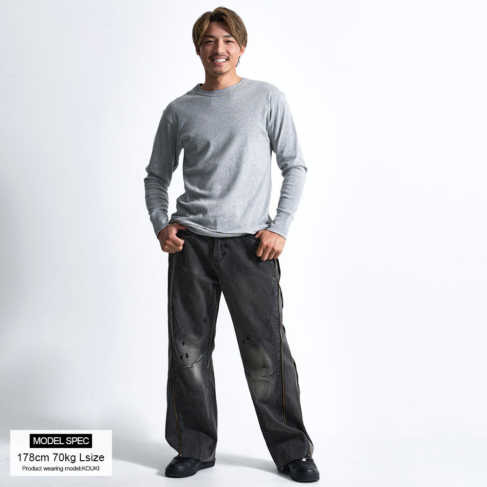 シルバーバレットセレクト SB Select SB select  サイドジップデザインワイドパンツ （BLK(ブラック)） BLK(ブラック)