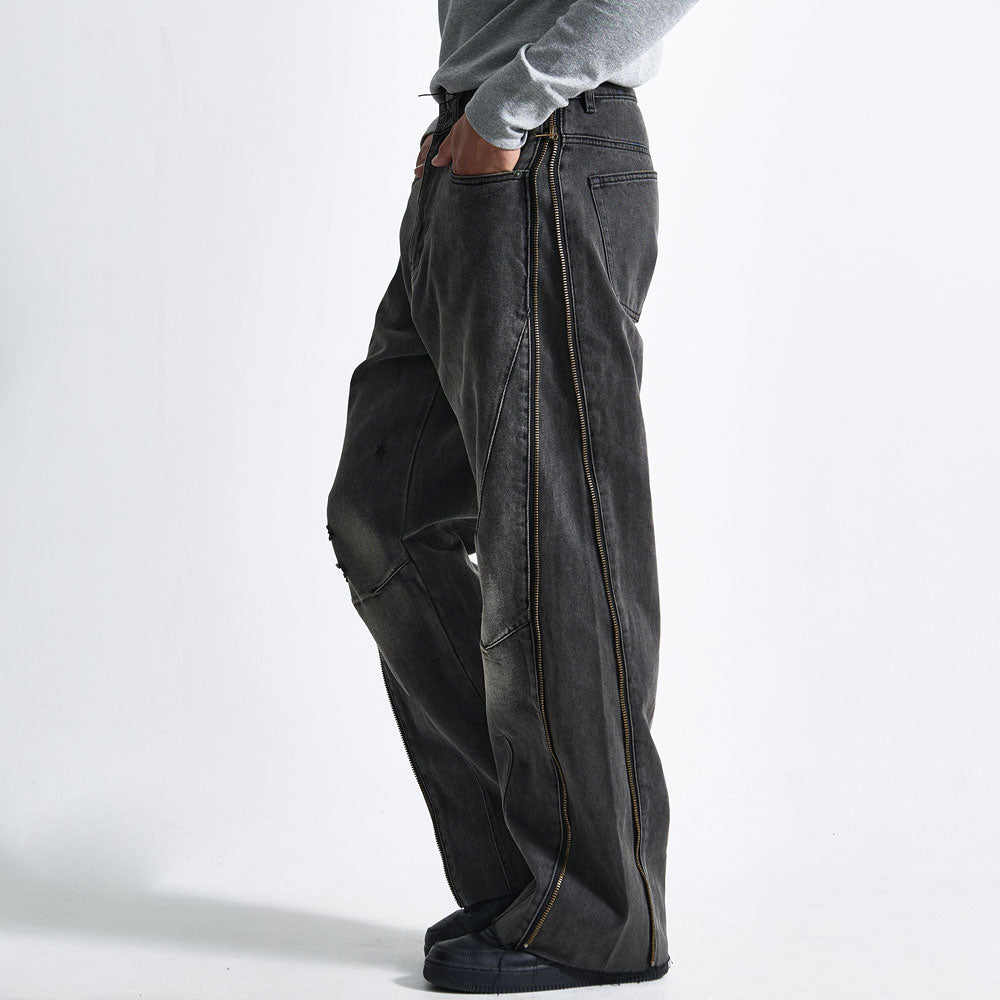 シルバーバレットセレクト SB Select SB select  サイドジップデザインワイドパンツ （BLK(ブラック)） BLK(ブラック)