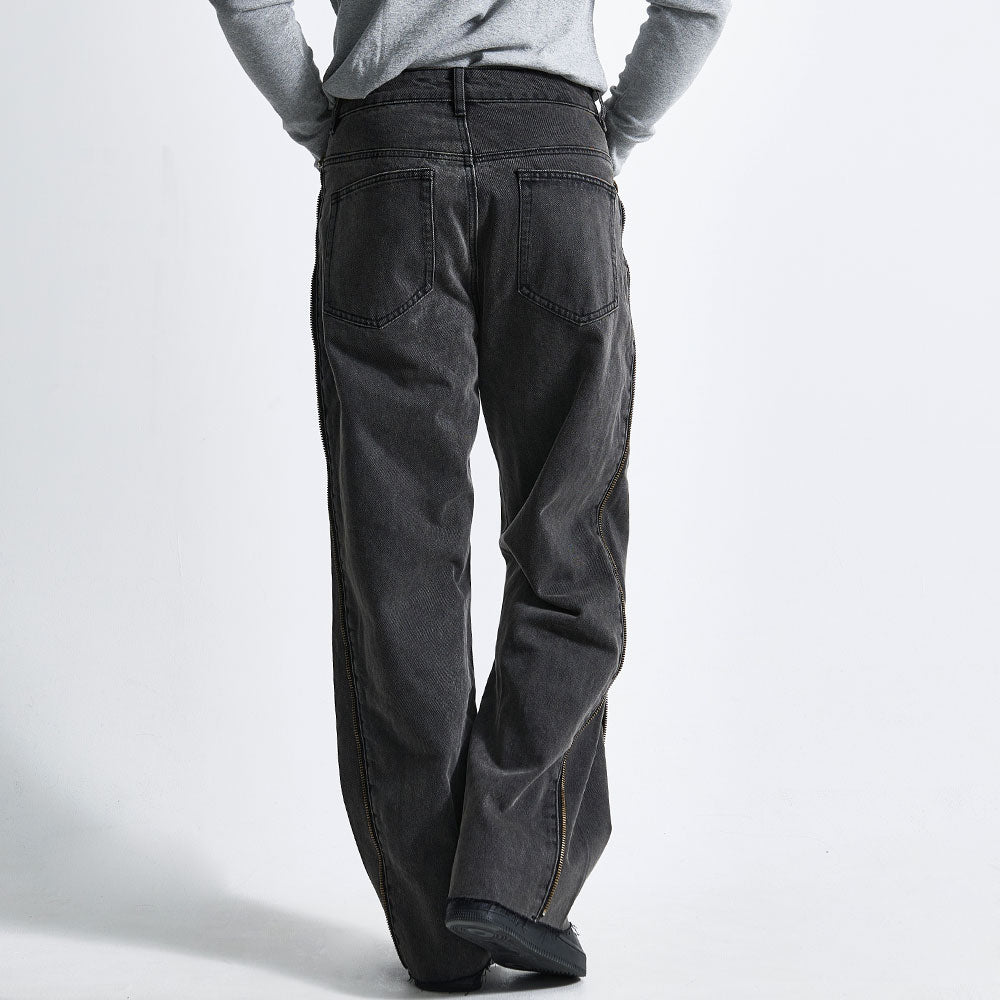 シルバーバレットセレクト SB Select SB select  サイドジップデザインワイドパンツ （BLK(ブラック)） BLK(ブラック)