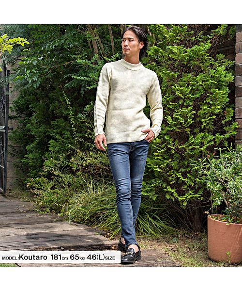 ビッチ VICCI VICCI 畦編みモックネック長袖ニットソー