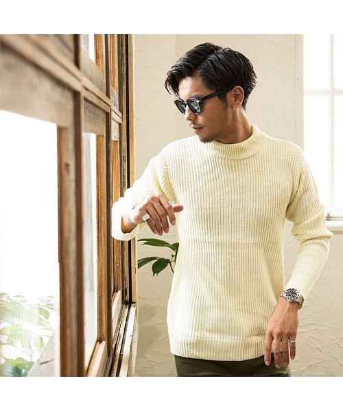 ビッチ VICCI VICCI 畦編みモックネック長袖ニットソー