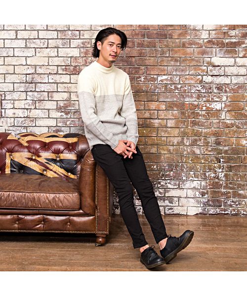ビッチ VICCI VICCI 畦編みモックネック長袖ニットソー