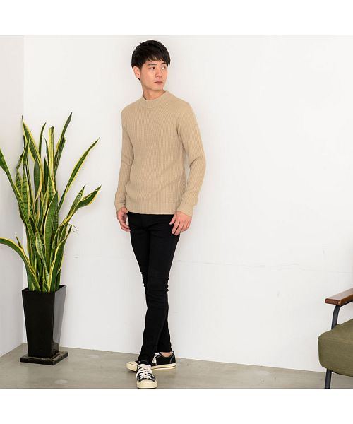 ビッチ VICCI VICCI 畦編みモックネック長袖ニットソー
