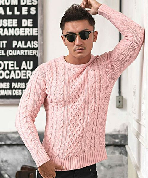ビッチ Vicci ケーブル編みクルーネック長袖ニットソー （PINK(ピンク)） PINK(ピンク)