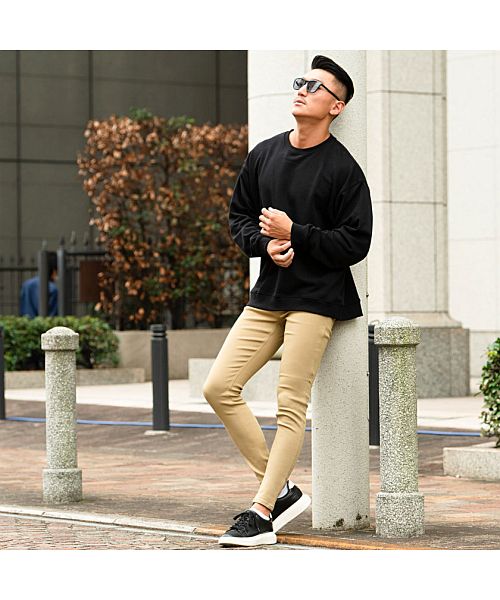 ビッチ VICCI VICCI スーパーストレッチロングパンツ メンズ スキニー チノパン チノパンツ アンクル丈 アンクルパンツ  【B】