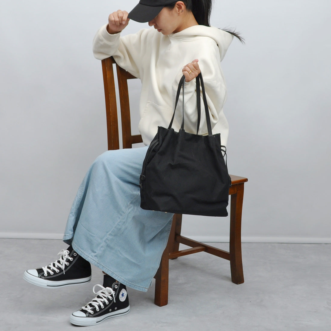 ペルケ perche パラフィン防水キャンバスドロストトートバッグ
