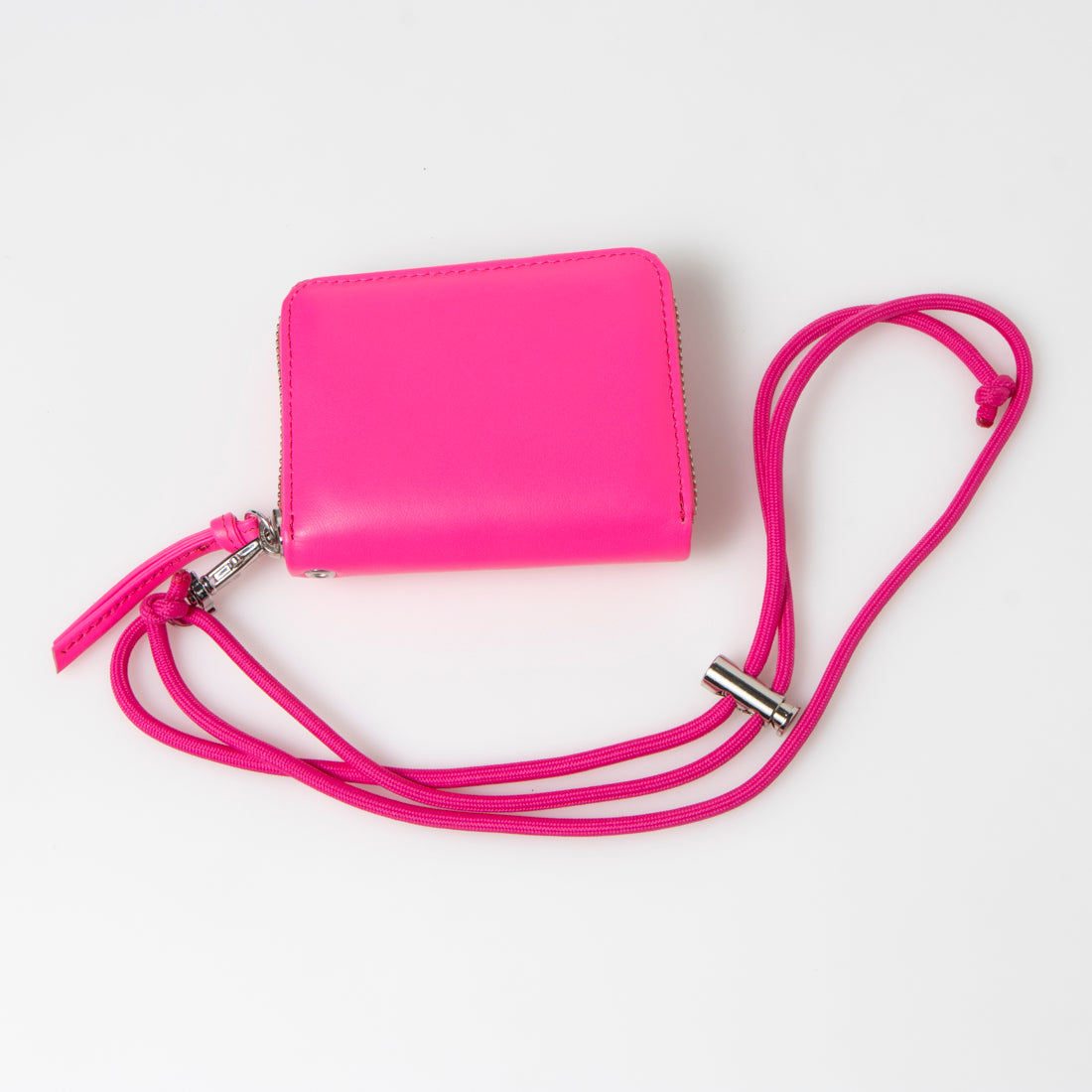<Long Seller> Perche Fluorescent Leather Strap Wallet with Accordion Card Holder