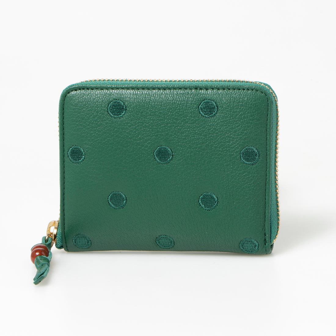 ＜ロングセラー＞ペルケ perche ドット刺繍ラウンドパームフィットウォレット