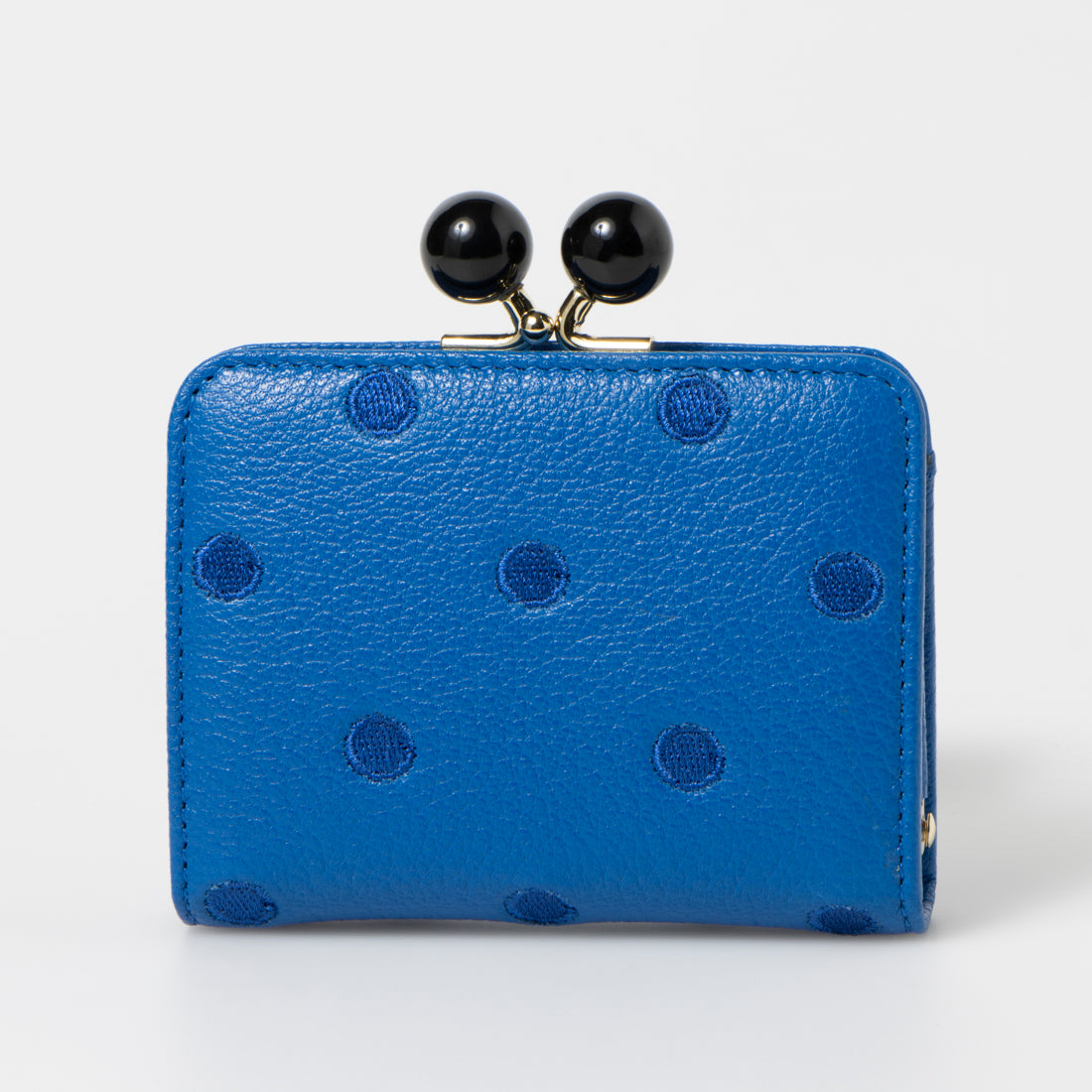 ＜ロングセラー＞ペルケ perche アクリル玉ドット刺繍・ジャバラカードウォレット