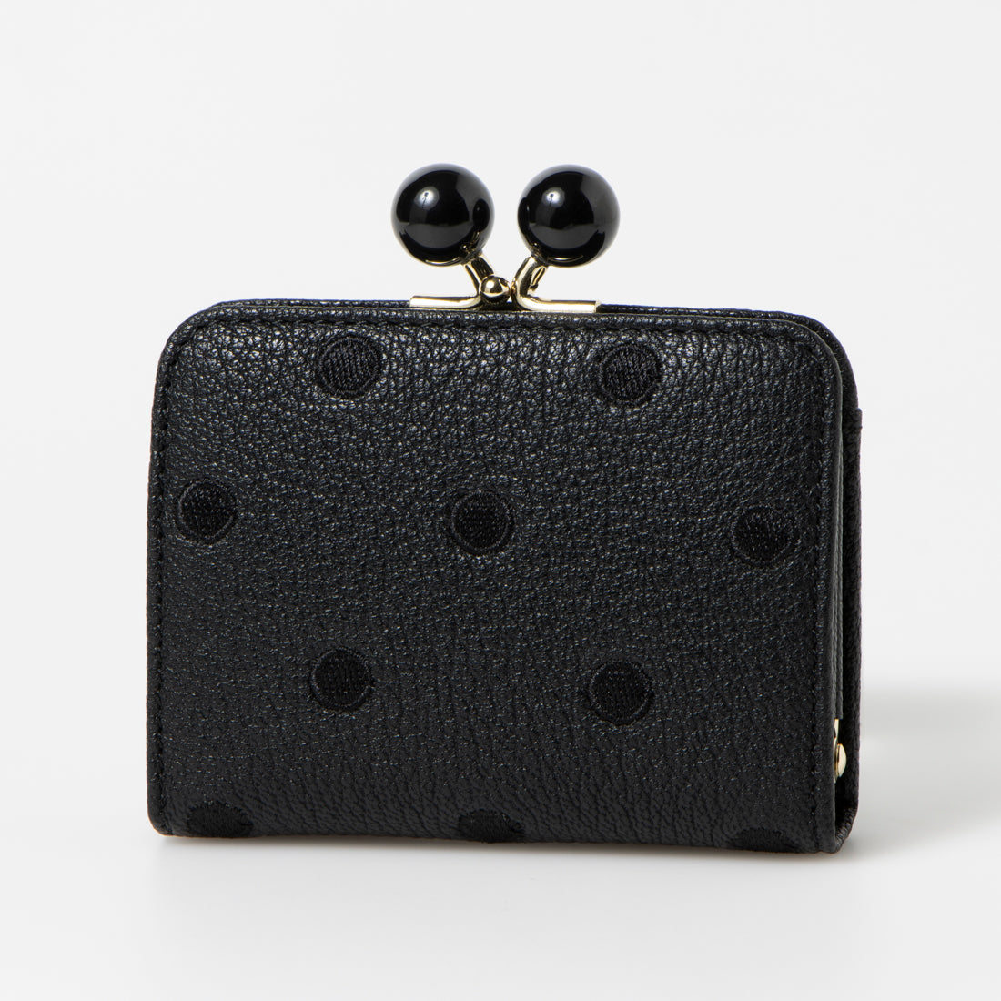 ＜ロングセラー＞ペルケ perche アクリル玉ドット刺繍・ジャバラカードウォレット